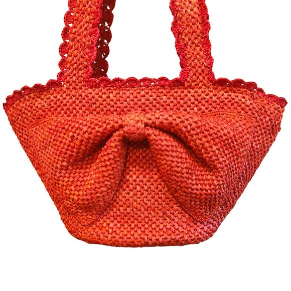 Kate Spade x Target Raffia Bow Large Tote Bag 21" W x 11" H x 7" D - Picture 4 of 10